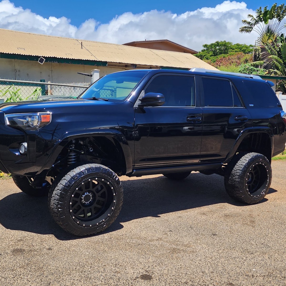 Clean black truck after a full exterior detail
